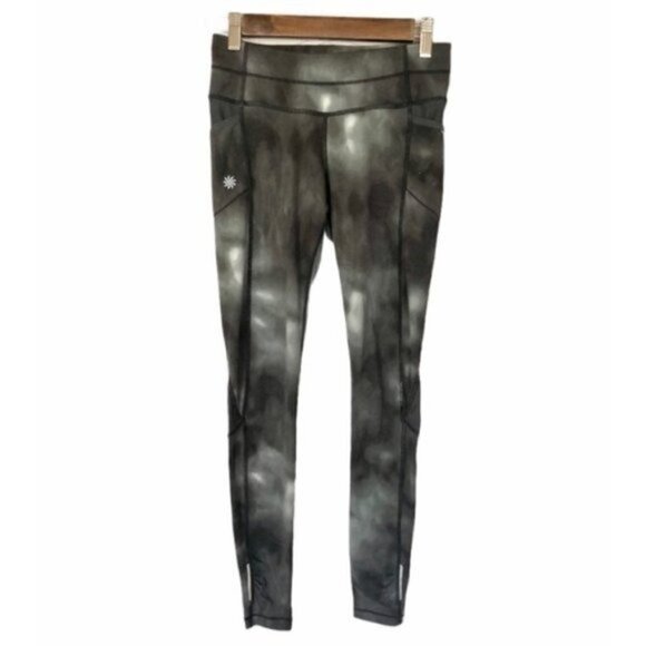 Athleta Gray Tie Dye Back Zipper Skinny Athletic Pants XXS - Picture 1 of 7